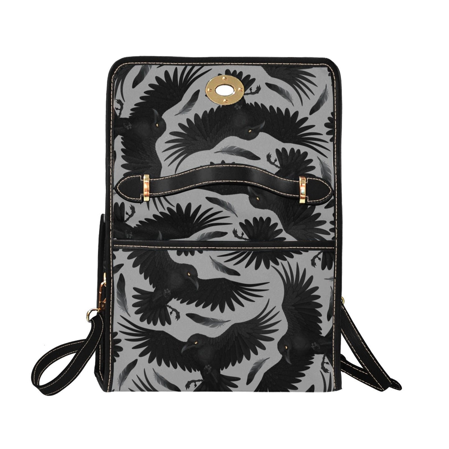 Mystical Raven Witch HandBag, Cottagecore Crossbody Crow Witchcraft Stylish & Unique Accessory Bag, Vegan Leather Crossbody Boho Hippies Bag