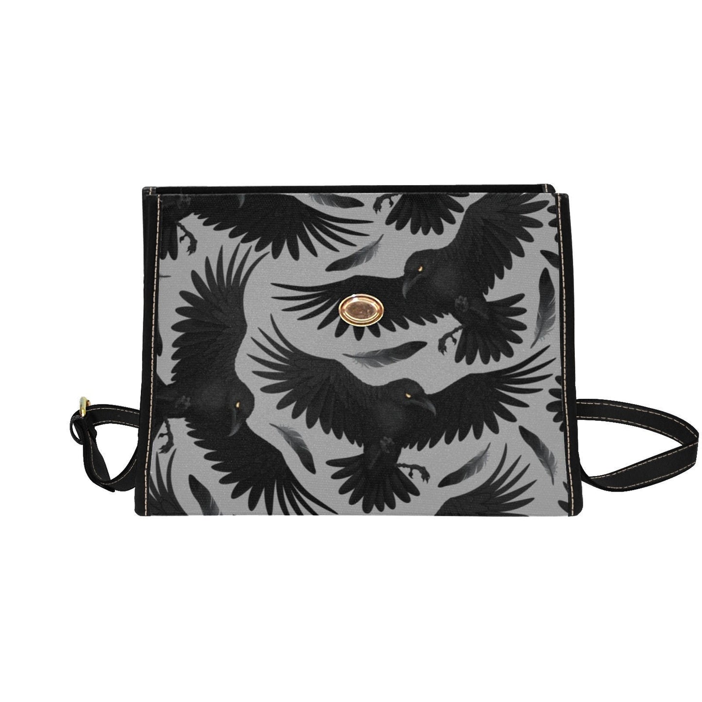 Mystical Raven Witch HandBag, Cottagecore Crossbody Crow Witchcraft Stylish & Unique Accessory Bag, Vegan Leather Crossbody Boho Hippies Bag