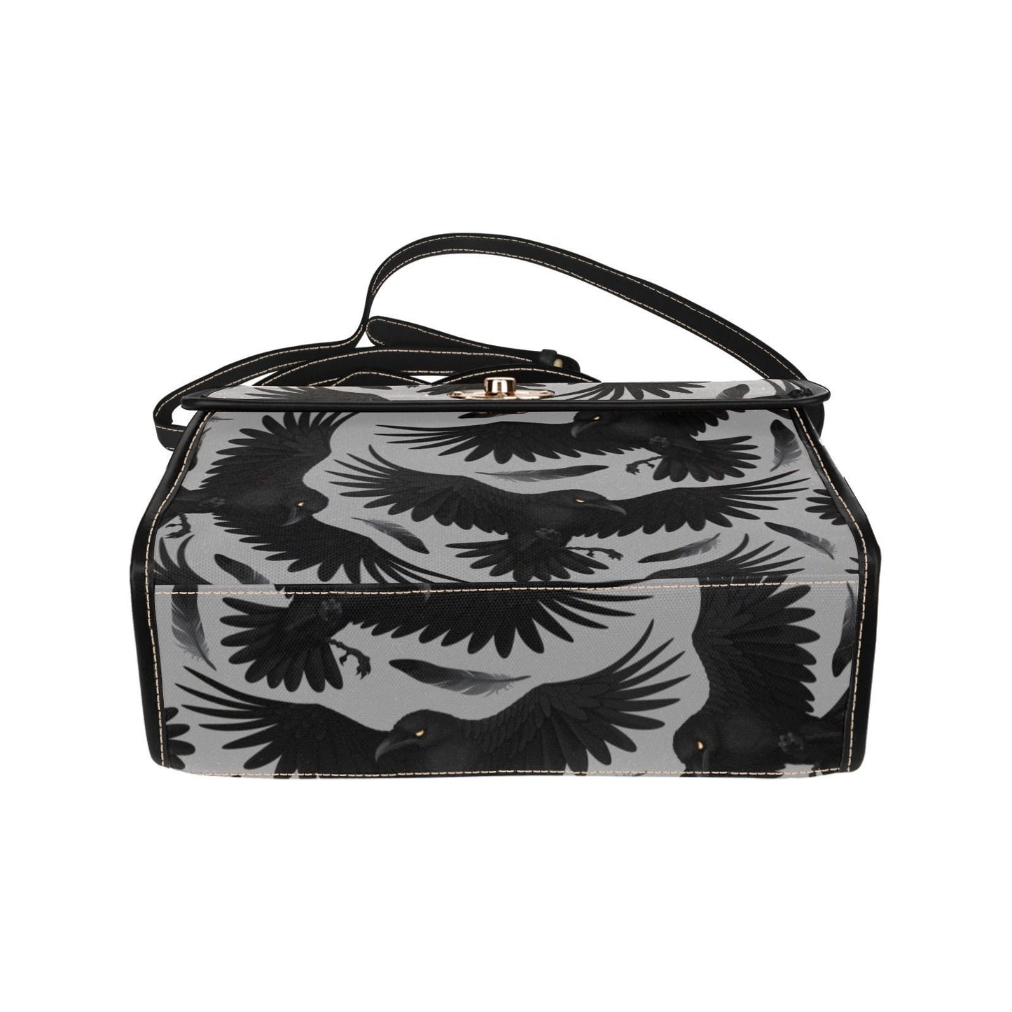 Mystical Raven Witch HandBag, Cottagecore Crossbody Crow Witchcraft Stylish & Unique Accessory Bag, Vegan Leather Crossbody Boho Hippies Bag