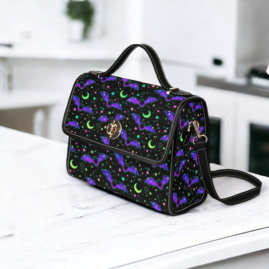 Bat Neon Goth Satchel Bag, Pastel Goth Purse, Nu Goth, Occult Symbol, Kawaii Goth, Alternative Girls, Esoteric Symbol, Witchy Vibes