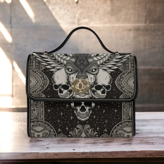 Skull Goth Satchel Bag, Pastel Goth Purse, Nu Goth, Occult Symbol, Kawaii Goth, Alternative Girls, Esoteric Symbol, Witchy Vibes