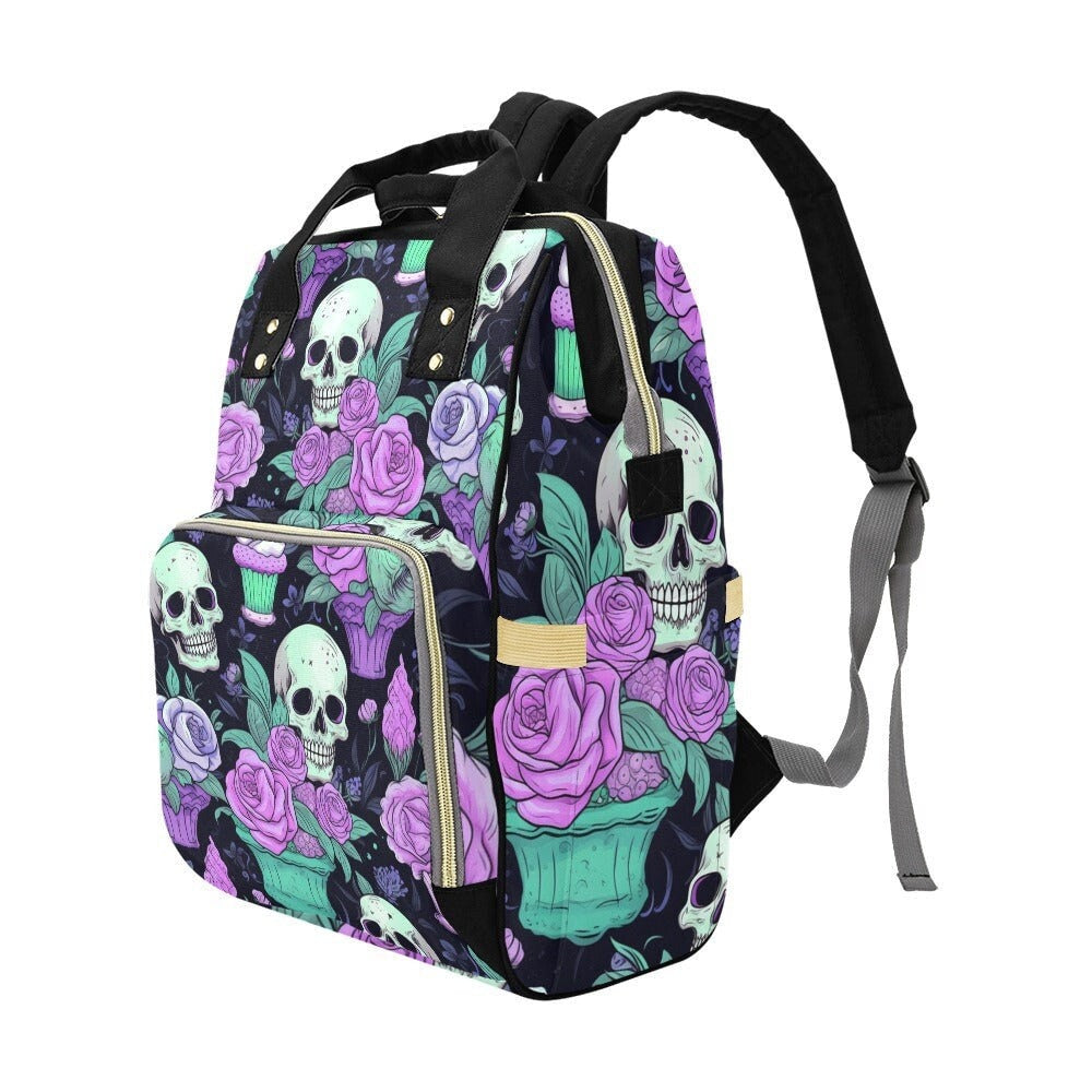 Pastel Witch Diaper Backpack, Pastel Goth Baby Bag, Creepy Cute Witchy Goth Nappy Bag, Spooky Cute Diaper Bag, Witchy Goth Mom Shower Gifts